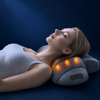 Heated neck pillow ergonomic contour