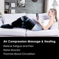 Leg compression massager sleeves worn on the legs