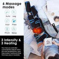 Leg compression massager adjustable fit