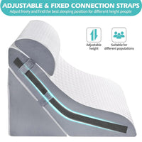 Wedge pillow set memory foam detail