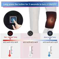 Heated knee wrap adjustable straps