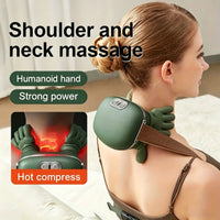Neck and shoulder massager in green