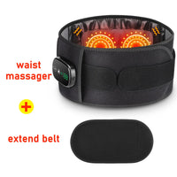 Heated waist belt vibration massage zones