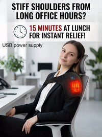 USB heated shoulder brace flat lay