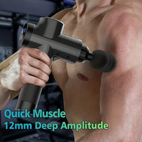 Deep tissue massage gun side profile