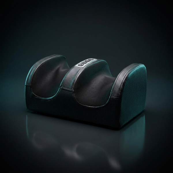 Shiatsu foot massager with heated rollers