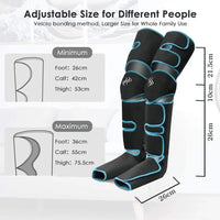 Leg compression massager air chambers