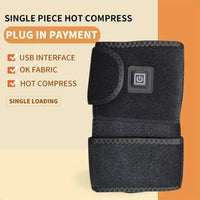 Heated knee wrap flat lay