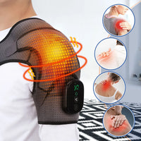 Heated shoulder wrap heating zones