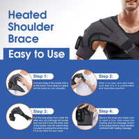 Heated shoulder wrap in grey