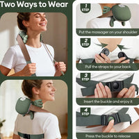Neck and shoulder massager cordless design