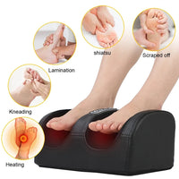 Shiatsu foot massager kneading rollers