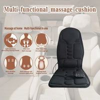 Heated massage cushion vibration zones