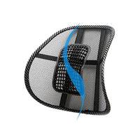 Mesh lumbar cushion breathable mesh construction