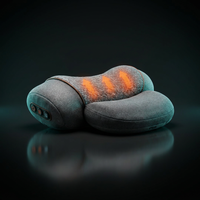 Heated neck and massage pillow with cervical support