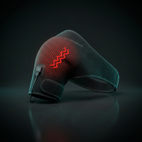 USB heated knee wrap, dark studio product photo