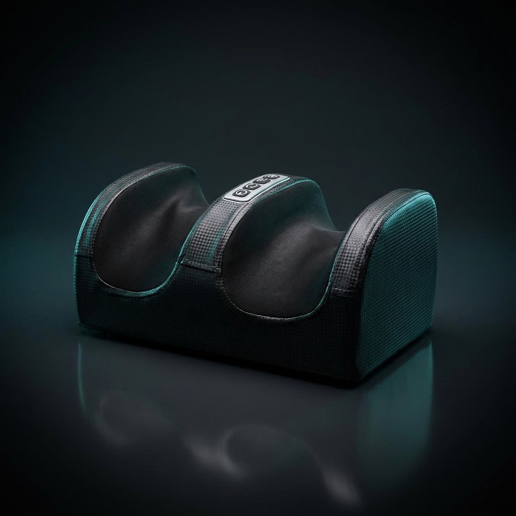 Shiatsu foot massager with heated rollers