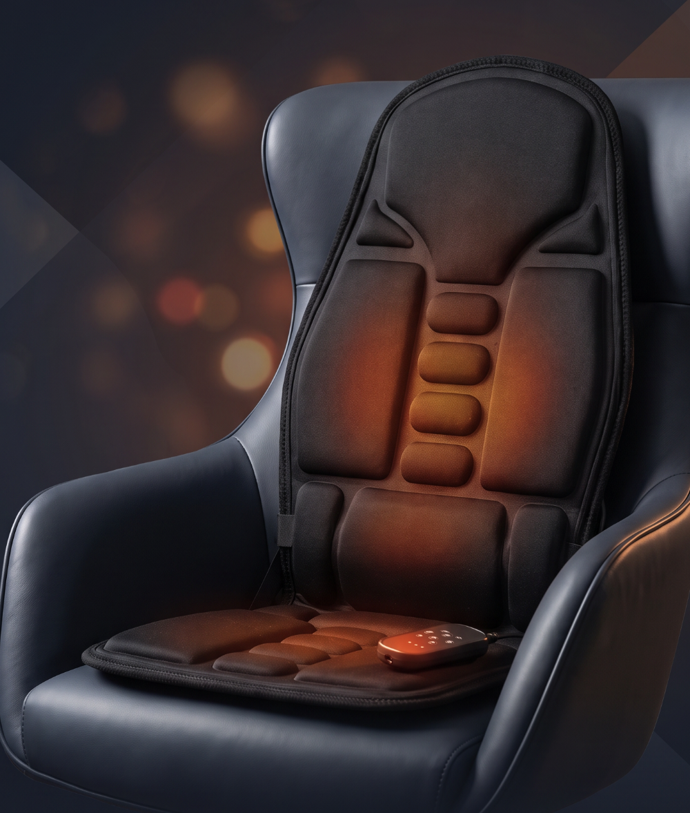 Full-Back Heated Massage Cushion